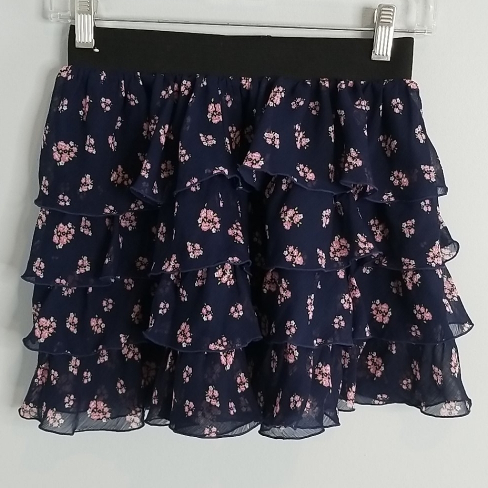 girls 10/12 tiered floral skirt